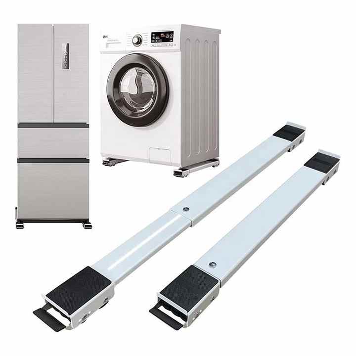 Support Réfrigérateur Réglable à 4 Roues (1 paire)